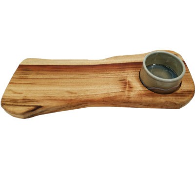 Small Cheese Board with handmade dipping bowl